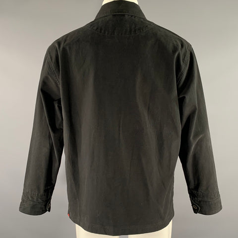 IMPERFECTS Size M Black Cotton Chore Jacket