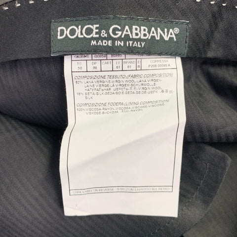 DOLCE & GABBANA Size 34 Navy Wool Silk Tapered Zip Fly Dress Pants