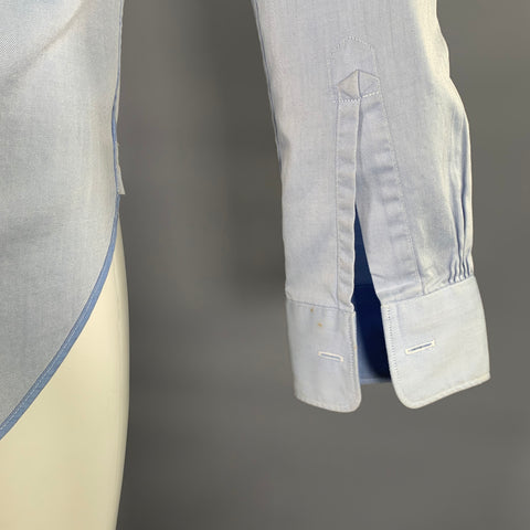 JUNYA WATANABE Chest Size S Blue Contrast Stitch Cotton Blend Button Down