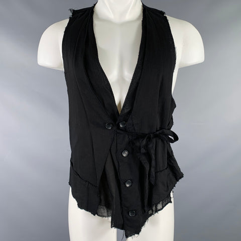 ASKYY TOKYO Size M Black Cotton Double Layer Vest