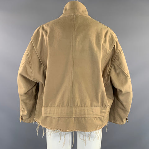 DOUBLET Size M Khaki Cotton &  Silk Notch Lapel Jacket