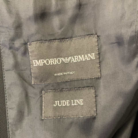 EMPORIO ARMANI Size 40 Black Polyester Notch Lapel Sport Coat