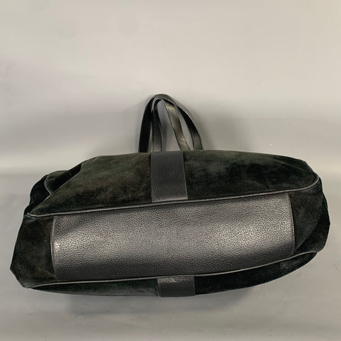 GUCCI Black Suede Leather Tote Bags