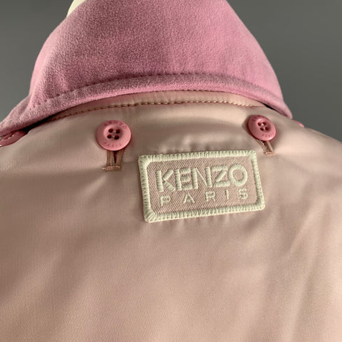 KENZO Size M Light Pink Polyamide Bomber Jacket