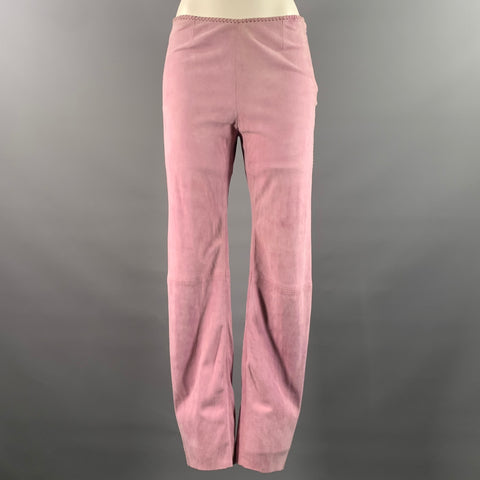 CELINE Size 4 Purple Lavender Leather Suede Pants
