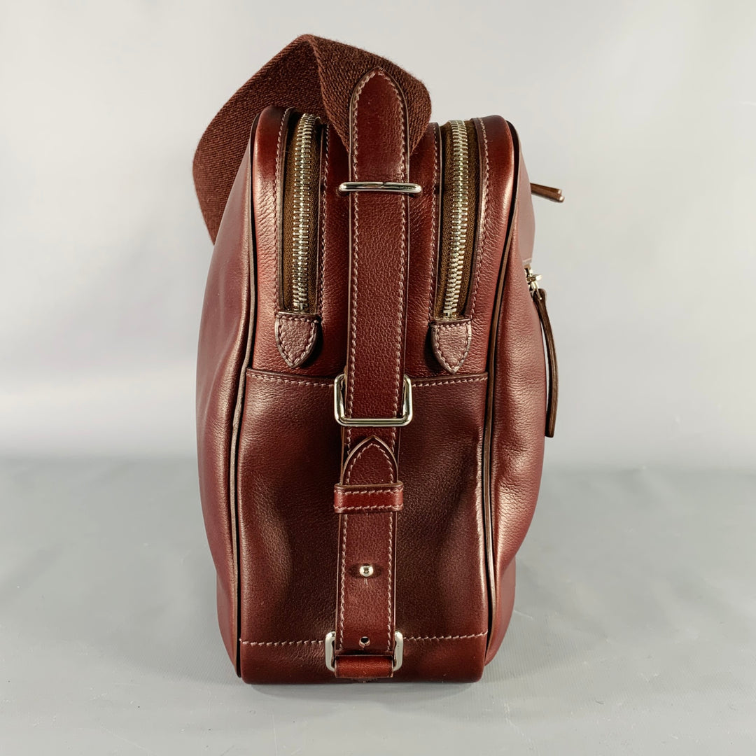 HERMES 2013 Hebdo Reporter Burgundy Togo Leather Palladium Messenger Bag