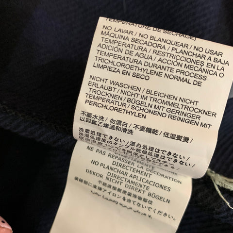 OFF WHITE SS2019 Size XS Blue Black Plaid Cotton Blend Button Up Long Sleeve Shirt