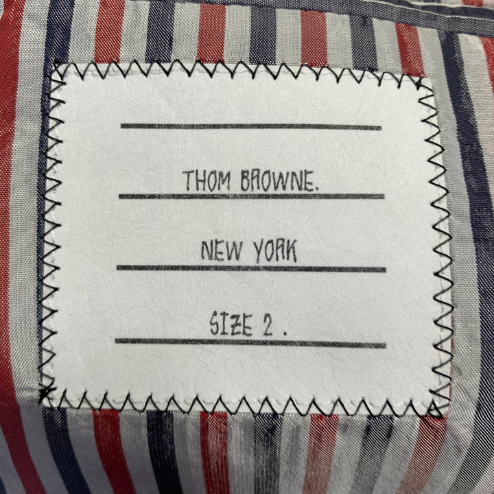THOM BROWNE Size 38 Regular White Black Houndstooth Wool 3 Button Suit