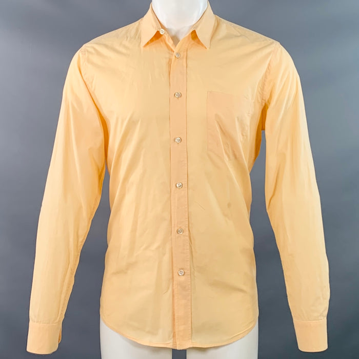 OUR LEGACY Size 38 Orange Peach Cotton One Pocket Long Sleeve Shirt