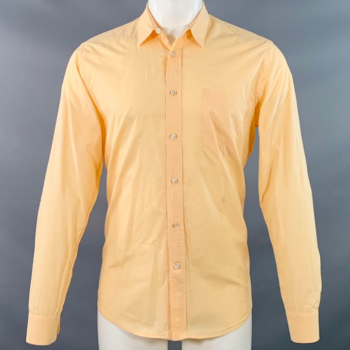 OUR LEGACY Size 38 Orange Peach Cotton One Pocket Long Sleeve Shirt