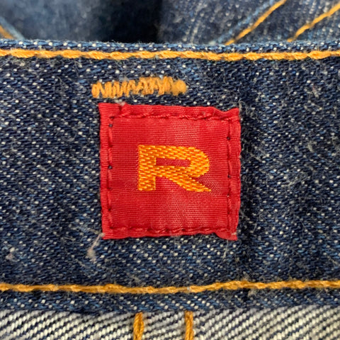 RESOLUTE Size 34 710 Indigo Twill Cotton Denim Straight Selvedge Jeans