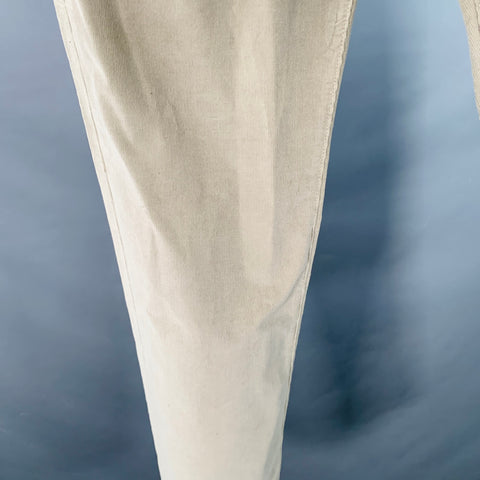DUNHILL Size 38 Beige Corduroy Cotton Blend Straight Jean Cut Casual Pants