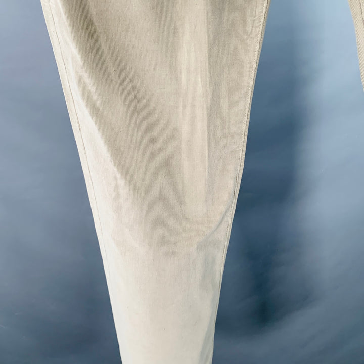 DUNHILL Size 38 Beige Corduroy Cotton Blend Straight Jean Cut Casual Pants