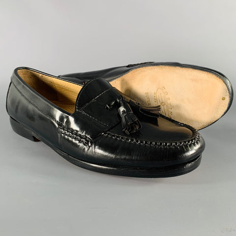 COLE HAAN Size 10 Black Leather Tassels Loafers
