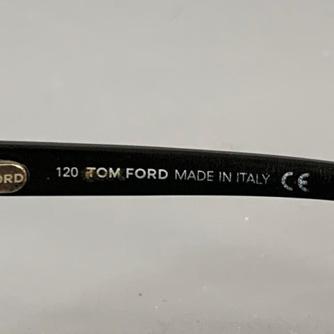 TOM FORD Farrah Black Silver Acetate Shield Sunglasses