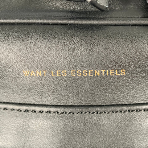 WANT LES ESSENTIELS DE LA VIE Black Leather Cross Body Bag