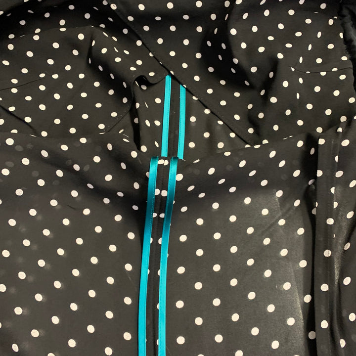 HAIDER ACKERMANN Size 42 Black White Polka Dot Viscose Sport Coat