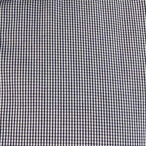 AGNÈS B. Size 38 Navy White Gingham Cotton Button Down Collar Short Sleeve Shirt
