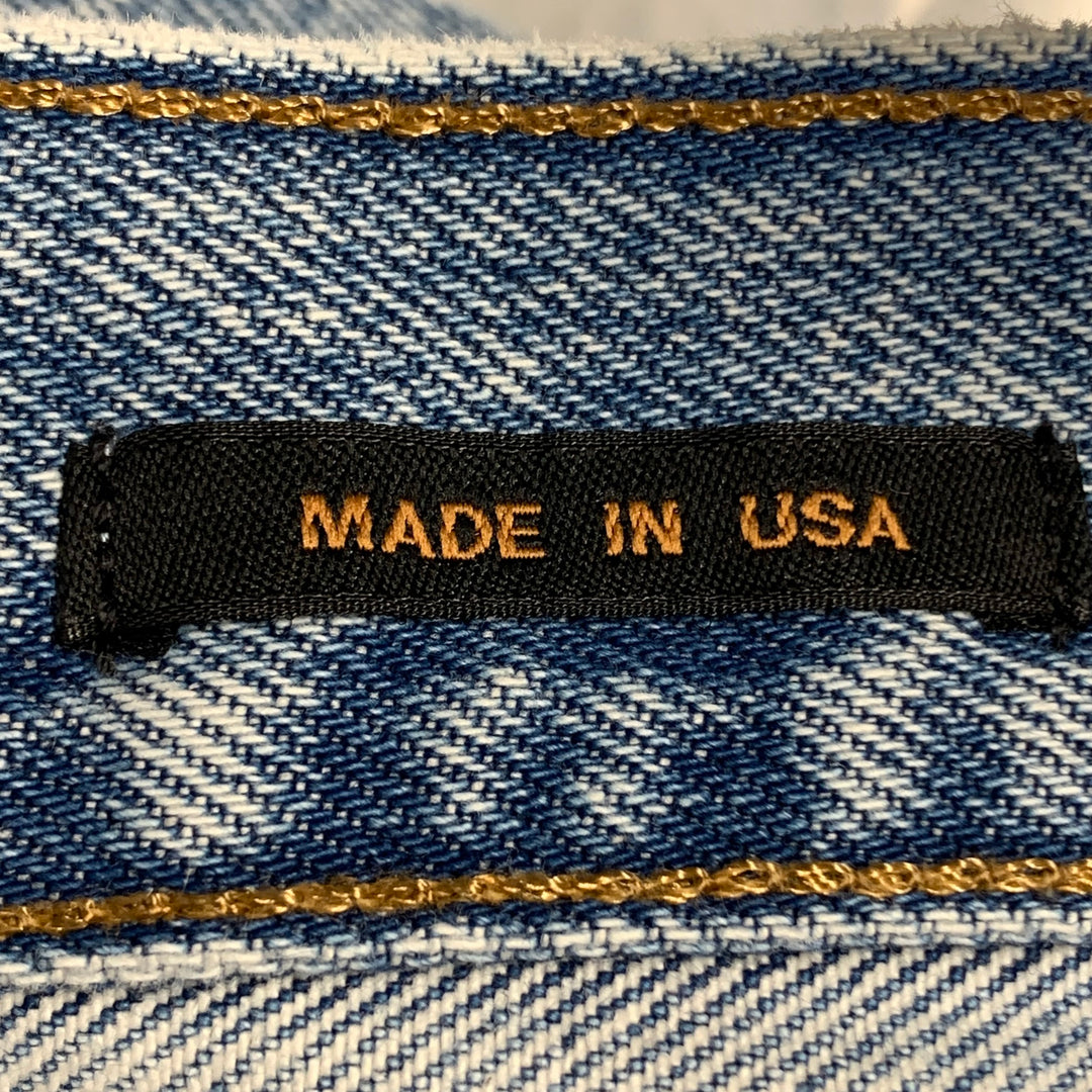 ALEX MILL Size 31 Light Blue Cotton Denim Twill Straight Button Fly Jeans