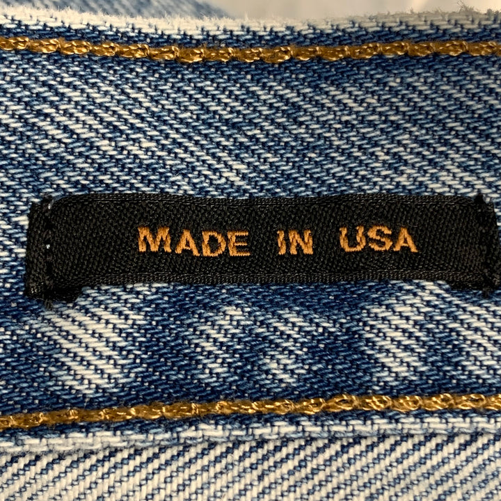 ALEX MILL Size 31 Light Blue Cotton Denim Twill Straight Button Fly Jeans