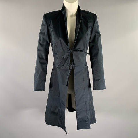 PAUW Size XS Navy Cotton Blend Solid Kimono Jacket