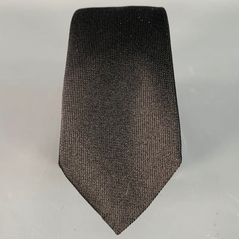 DIOR HOMME by HEDI SLIMANE SS04 Rare Vintage Strip Black White Embroidered Silk Skinny Tie