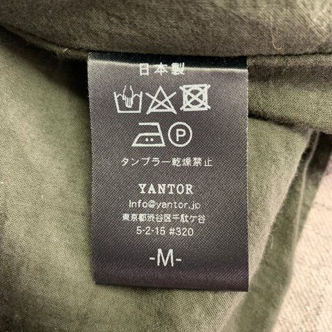 YANTOR Size M Grey Black Heather Wool Silk Single Button Coat