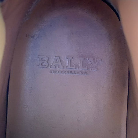 BALLY Size 8.5 Brown Taupe Color Block Leather High Top Sneakers