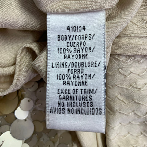 CITRINE Size M Gold Beige Rayon Payettes Camisole Dress Top