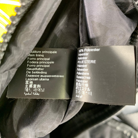 KENZO Yellow Black Logo Nylon Leather Double Zipper Belt Bag