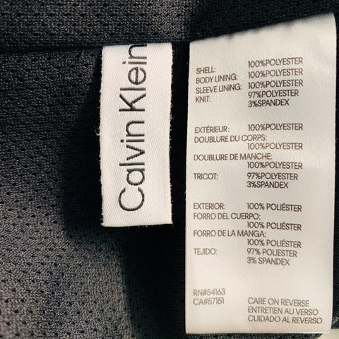 CALVIN KLEIN Size L Black Polyester Zip Up Jacket