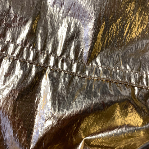 ZADIG & VOLTAIRE Size S Gold Polyamide Metallic Zip Up Jacket
