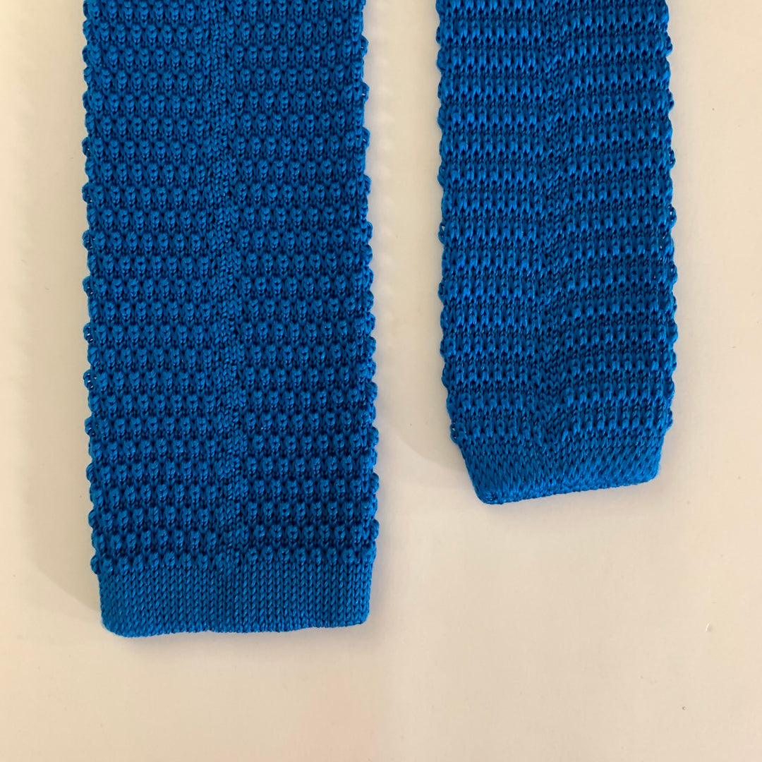 KNOTTERY Blue Knit Silk Tie