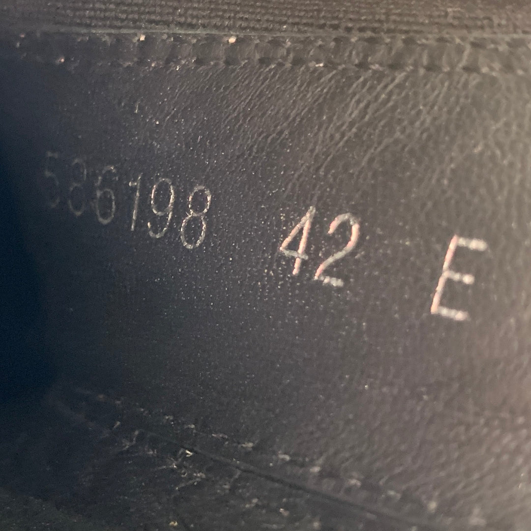 ALEXANDER MCQUEEN Size 9 White Black Leather Chelsea Ankle Boots