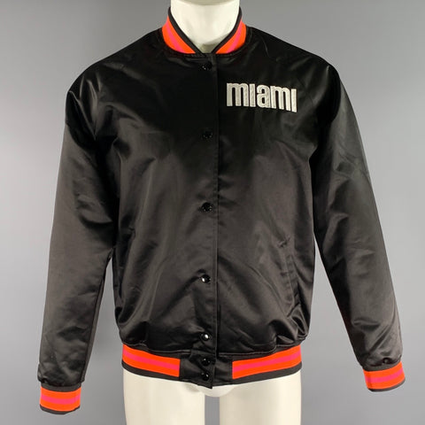 Mitchell & Ness Nostalgia Co Chest Size M Black Red Embroidery Jacket