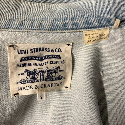 LEVI'S MADE & CRAFTED Size S Blue Light Textured Cotton Denim Jacket