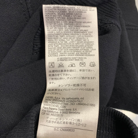 DIESEL Size S Black Cotton Polyester Drawstring Casual Pants