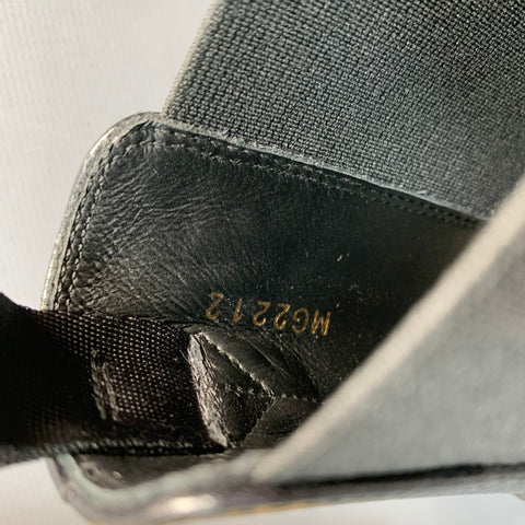CELINE Size 9 Black Silver Leather Harness Boots