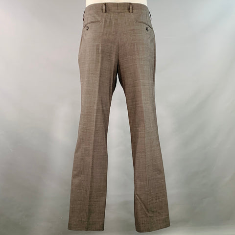 BURBERRY Costume gris en laine vierge à revers cranté, taille 46 Regular