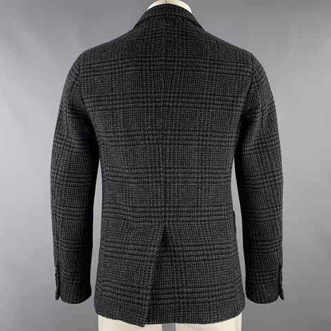 BARENA Size 36 Grey Charcoal Houndstooth Virgin Wool Blend Jacket