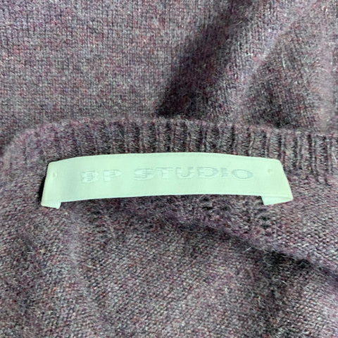 BP STUDIO Size M Heather Purple Cashmere Knit Single Button Cardigan