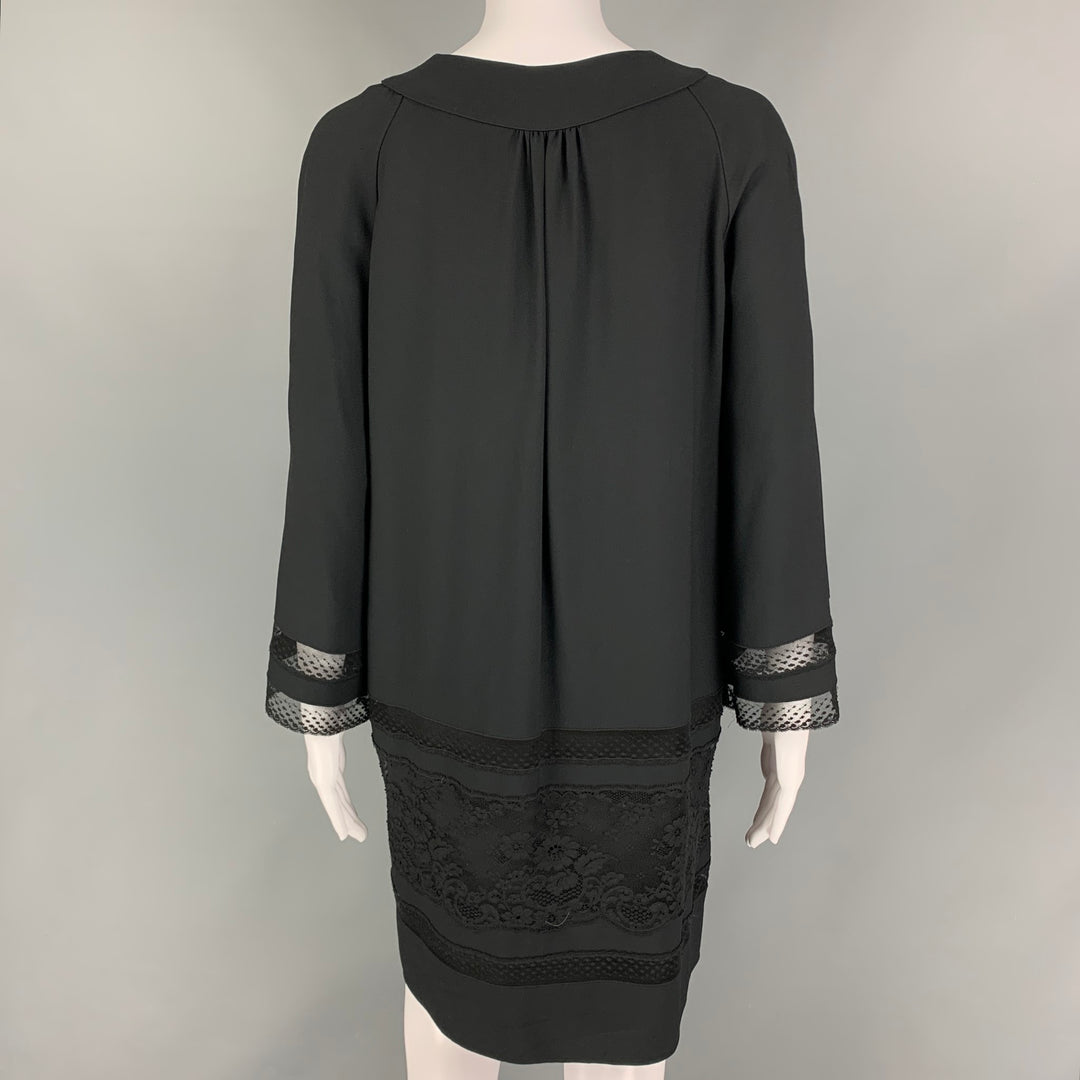 CHLOE Size 6 Black Acetate Blend Lace 3/4 Sleeves Dress – Sui Generis  Designer Consignment