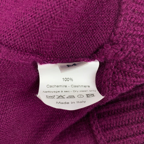 LANVIN Taille M Ensemble Cardigan Manches 3/4 Cachemire Violet