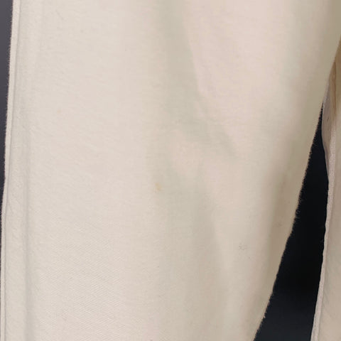 ONES STROKE Size XL White Cotton Sports Jersey Snaps Long Sleeve Shirt