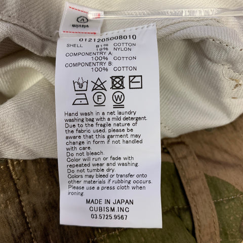 VISVIM Size L Brown Olive Camo Cotton Cargo Pockets Shorts