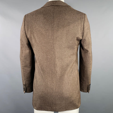 GIORGIO ARMANI Size 38 Brown Beige Woven Peak Lapel Sport Coat
