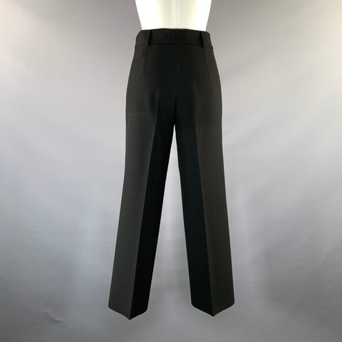 AKRIS Size 6 Black Polyester Wide Leg Dress Pants