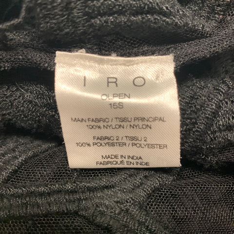 IRO Size M Black Mesh Sleeveless Casual Top