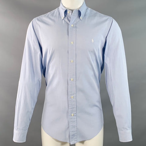 RALPH LAUREN Size S Blue Cotton Button Down Collar Long Sleeve Shirt