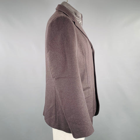 HERNO Size 46 Grey Cashmere Notch Lapel Jacket